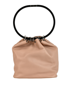 Ring Bucket Bag, Leather, Pink,  002113, 2*